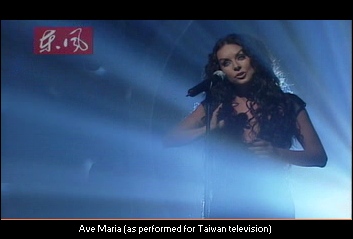 Ave Maria, as performed by Miss Sarah for Taiwan television...
